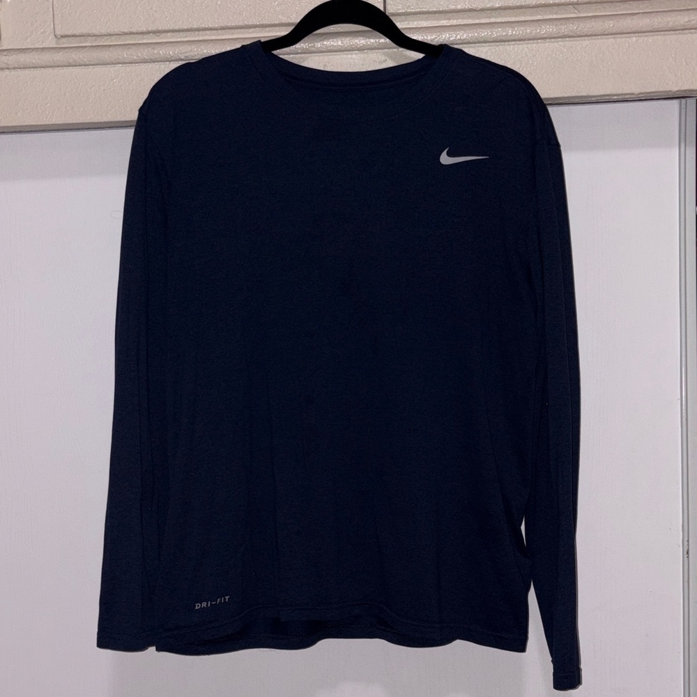 Nike Men's Dark Blue Long Sleeve Tee